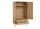 Armoire 2 portes 2 tiroirs BOSQUE Chêne Vintage - 2