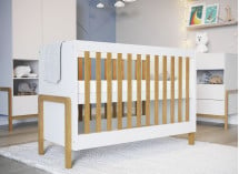 Chambre bébé complète ADAM - Blanc/Chêne  - 2