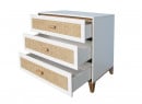 Commode 3 tiroirs NAMI Blanc/Cèdre  - 4