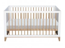 Lit bébé évolutif 70x140 NAMI Blanc/Cèdre - 2