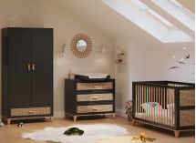 Chambre bébé complète MOANA - Noire et Cèdre  - 1