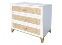 Commode 3 tiroirs NAMI Blanc/Cèdre - 2