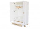 Armoire 2 portes 1 tiroir NAMI Blanc/Cèdre - 2