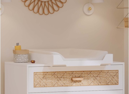 Plan à langer NAMI Blanc/Cèdre - 1