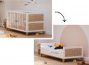 Lit bébé et lit évolué NAMI Blanc/Cèdre