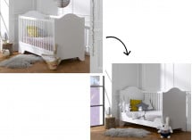 Lit bébé évolutif 70x140 SPARTE – Blanc Nateo Concept - 3