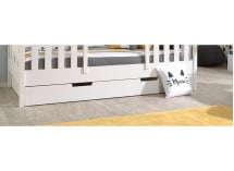 Tiroir de lit cabane enfant LYNN 90x200 - Blanc  - 2