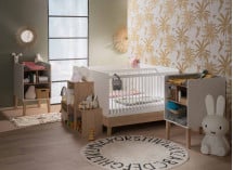 Lit bébé jumeaux évolutif WILLOW Blanc/Chêne  - 3