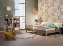 Lit bébé jumeaux évolutif WILLOW Blanc/Chêne  - 4