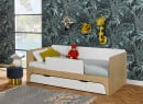 Lit enfant 90x190 SORIA Blanc/Bois - 1