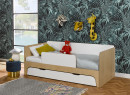 Lit enfant 90x190 SORIA Blanc/Bois - 1