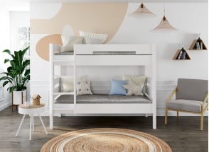 ANGEL 90x190 Separable Bunk Bed - White