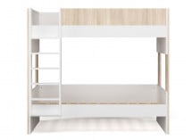 Lit superposé 90x190 BONDI Blanc/Bois - 4