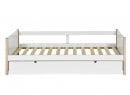 Lit gigogne banquette 90x190 TYKO Blanc/Pin - 5