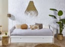 Lit gigogne banquette 90x190 TYKO Blanc/Pin - 2