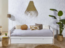 Lit gigogne banquette 90x190 TYKO Blanc/Pin - 2