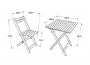 Table pliante de jardin en bois PORTO Nateo Concept - dimensions