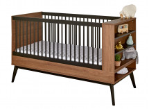 Lit bébé évolutif 70x140 VINTAGE Noyer - 2