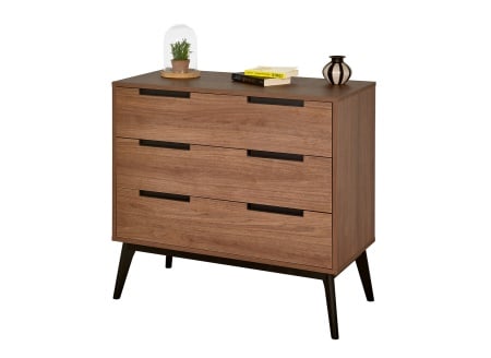 Commode 3 tiroirs VINTAGE Noyer - 2