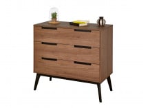 Commode 3 tiroirs VINTAGE Noyer - 2