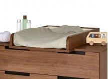 Plan à langer pour commode VINTAGE Noyer - 1