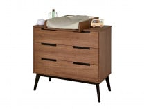 Plan à langer pour commode VINTAGE Noyer - 2