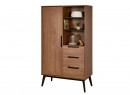 Armoire 1 porte 3 tiroirs VINTAGE Noyer - 3