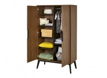 Armoire 2 portes VINTAGE Noyer - 2