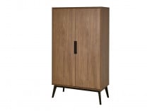Armoire 2 portes VINTAGE Noyer - 1