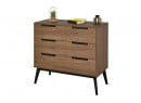 Commode 3 tiroirs VINTAGE Noyer