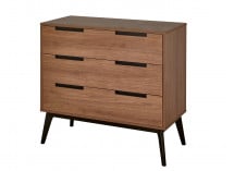 Commode 3 tiroirs VINTAGE Noyer - 4