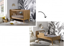 Lit bébé et lit évolué WOOD Chêne Vintage