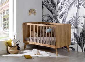 Lit bébé évolutif WOOD – Chêne Vintage Nateo Concept - 1