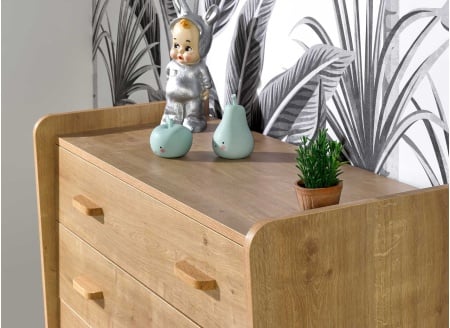 Commode 3 tiroirs WOOD – Chêne Vintage Nateo Concept - 2