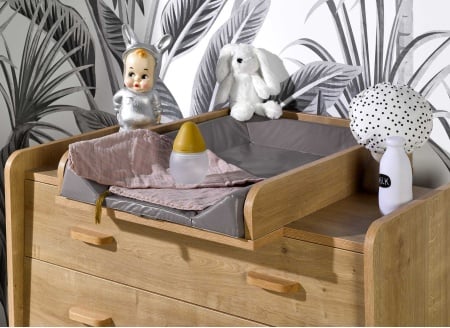 Plan à langer pour commode WOOD – Chêne Vintage Nateo Concept - 1