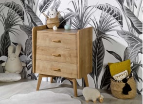 Petite commode 3 tiroirs WOOD – Chêne Vintage
