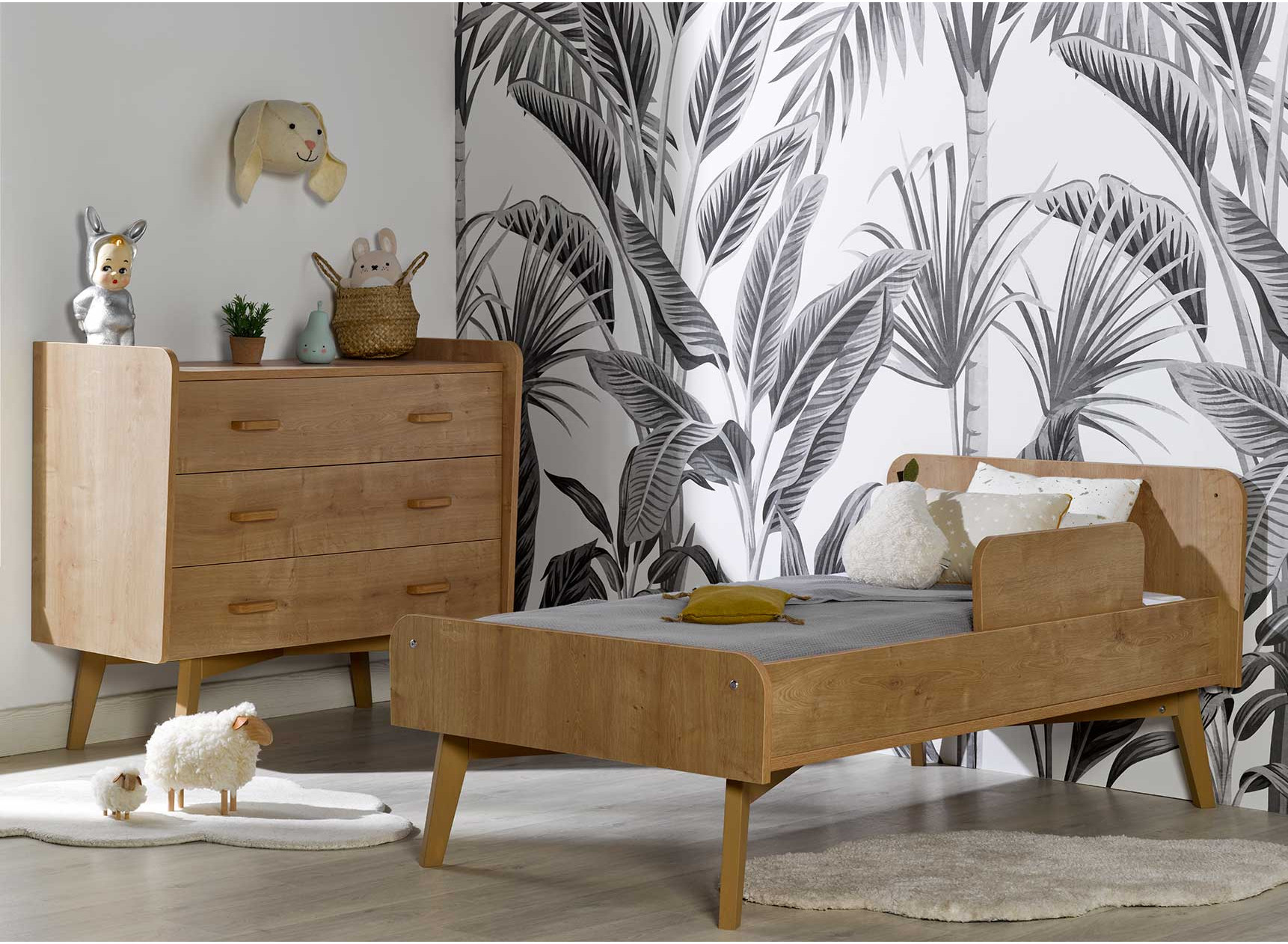 Chambre bébé complète WOOD - Chêne Vintage  - 3