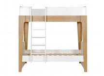 Lit superposé séparable 90x190 NOE Blanc/Chêne - 4