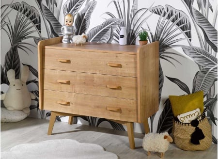 Commode 3 tiroirs WOOD – Chêne Vintage Nateo Concept - 1