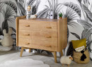 Commode 3 tiroirs WOOD – Chêne Vintage Nateo Concept - 1