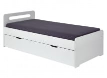 Lit gigogne 90x200 LEVIS - Blanc - 6