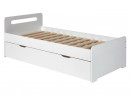 Lit gigogne 90x200 LEVIS - Blanc - 5