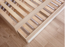 Lit gigogne 90x200 rangement OSLO Bois/Blanc - 6