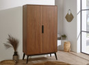 Armoire 2 portes VINTAGE Noyer - 1