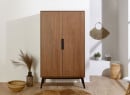 Armoire 2 portes VINTAGE Noyer - 2