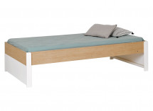 Lit enfant 90x200 PRADO – Blanc/Chêne Nateo Concept - 5
