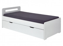 Lit gigogne 90x190 LEVIS - Blanc - 6