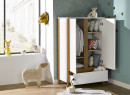 Armoire 2 portes 1 tiroir CODY – Blanc/Bois Nateo Concept - 2