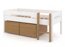Lit mi-hauteur rangement 90x190 ANGEL Blanc -4