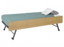 Lit gigogne rangement 90x190 MANLY - Blanc/Chêne - 5